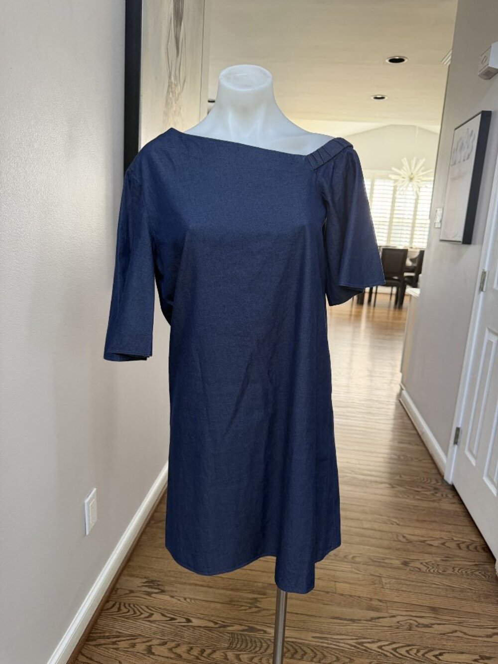 Tibi asymmetrical dress size 0 excellent condition blue